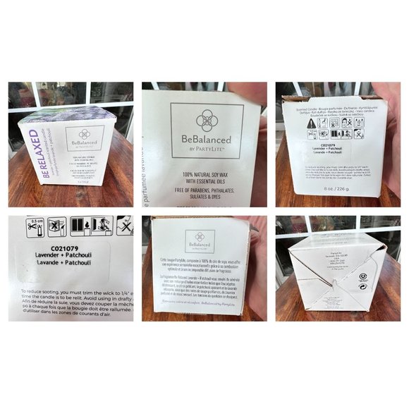 PartyLite Be Relaxed Lavender + Patchouli Jar Candle New in Box Calm Comfortable - Picture 12 of 12